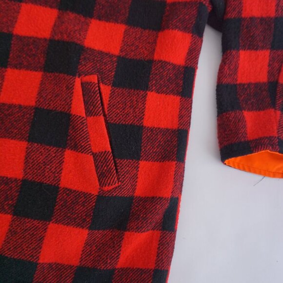 Red and Black Checkered Men's Shirt Jacket - Picture 5 of 15